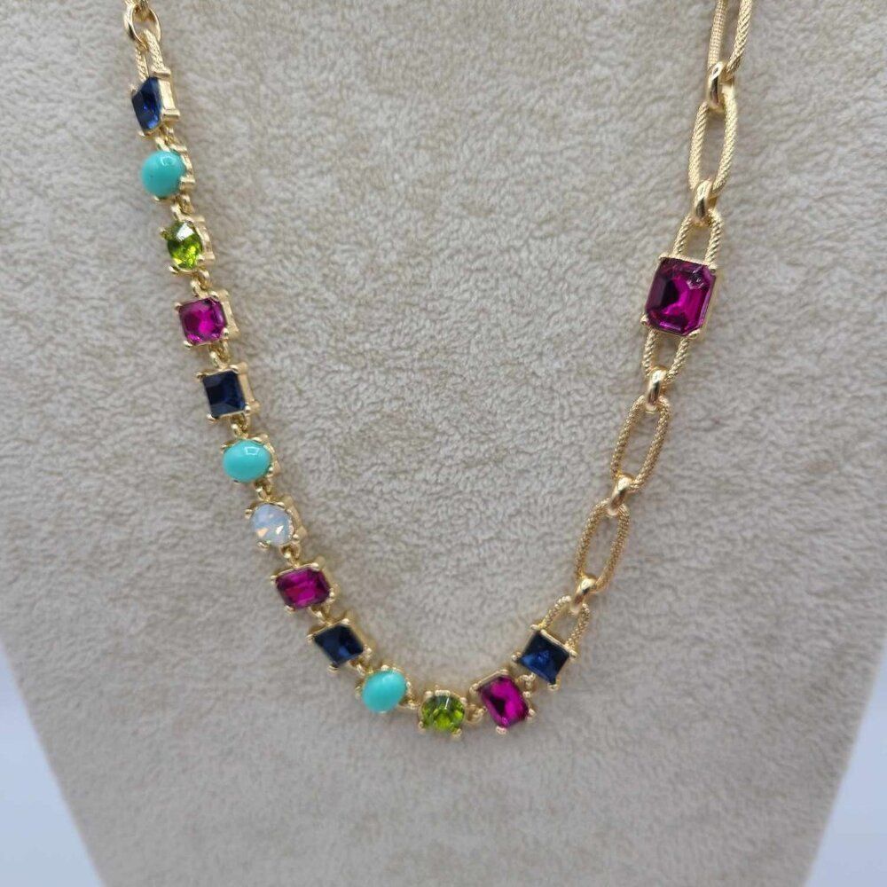 R J Graziano Multi Color Crystal Necklace - Picture 4 of 12